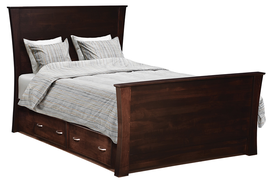 roseberry bed with storage rails