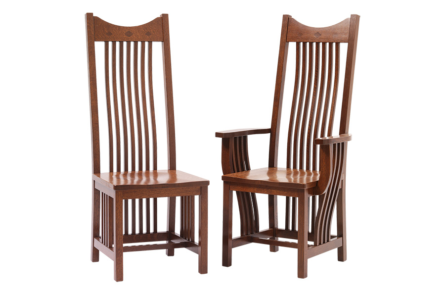 mission dining side chair and mission dining arm chair