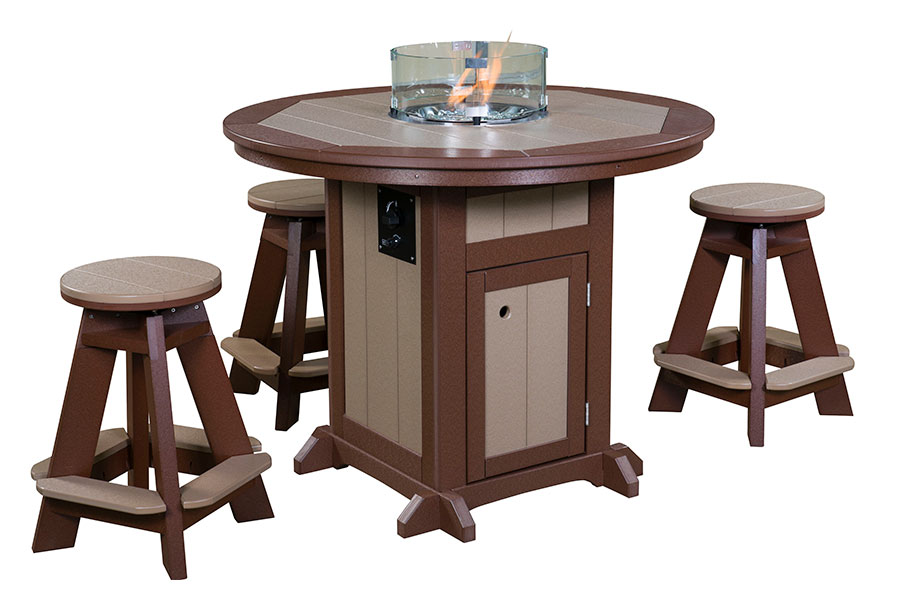 fire pit table with stools