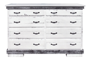 silver slate eight drawer dresser