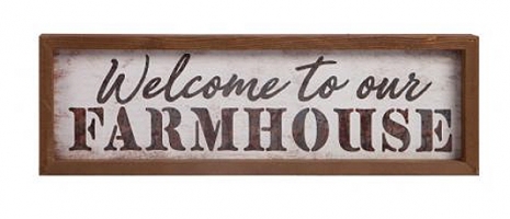 welcome to our farmhouse sign